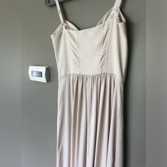 BCBGMAXAZRIA Kyra Bustier Maxi Formal Dress In Color Oatmeal Size XS - Picture 7 of 12